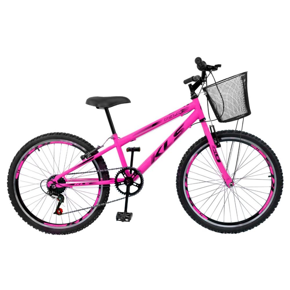 Bicicleta 24 Kls Aero V-Brake Mono 7 Marchas Feminina Caixa Box