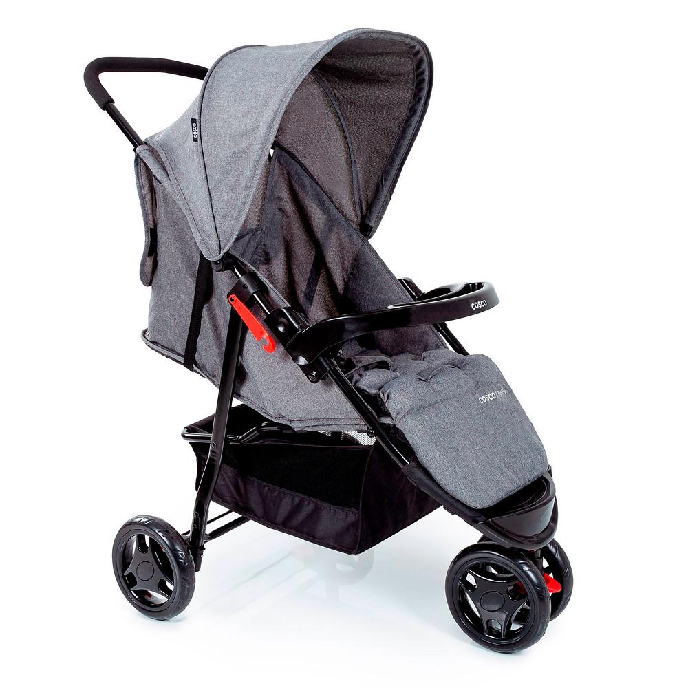Carrinho de Bebê Toffy Cinza Mescla - Cosco