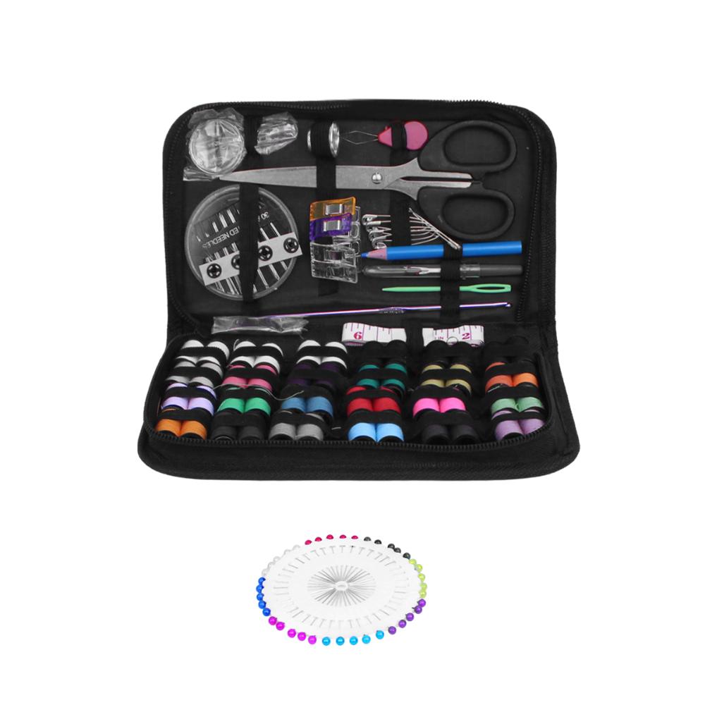 Estojo de Costura Kit Tesoura Agulhas Linha Compacto Multiuso