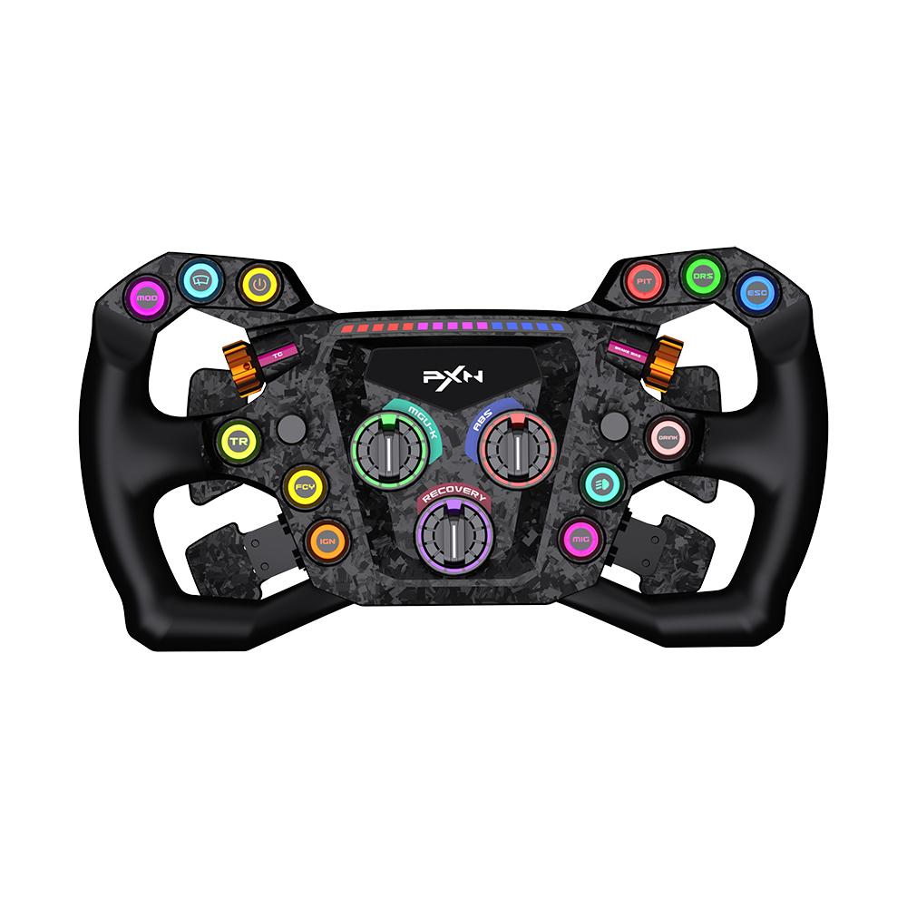 Volante Gamer PXN GT One Alta Performance para Simuladores Iluminação RGB