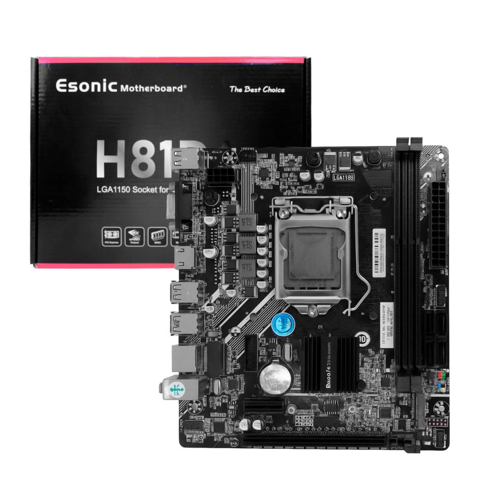 Placa Mãe Chipset Intel H81 LGA1150 DDR3 SATA Rápida USB 3.2