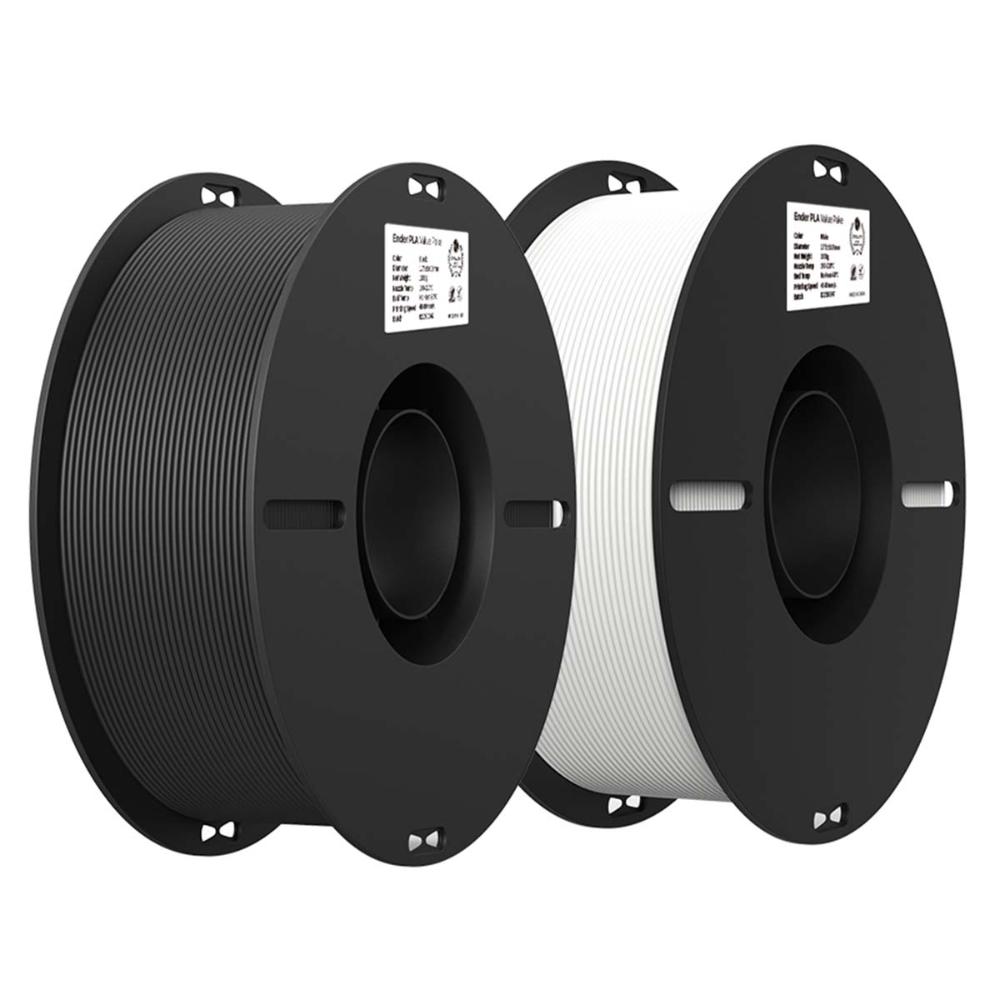 Kit 2 Filamentos Ender-PLA Creality p/Impressora 3D Preto e Branco 3301010337
