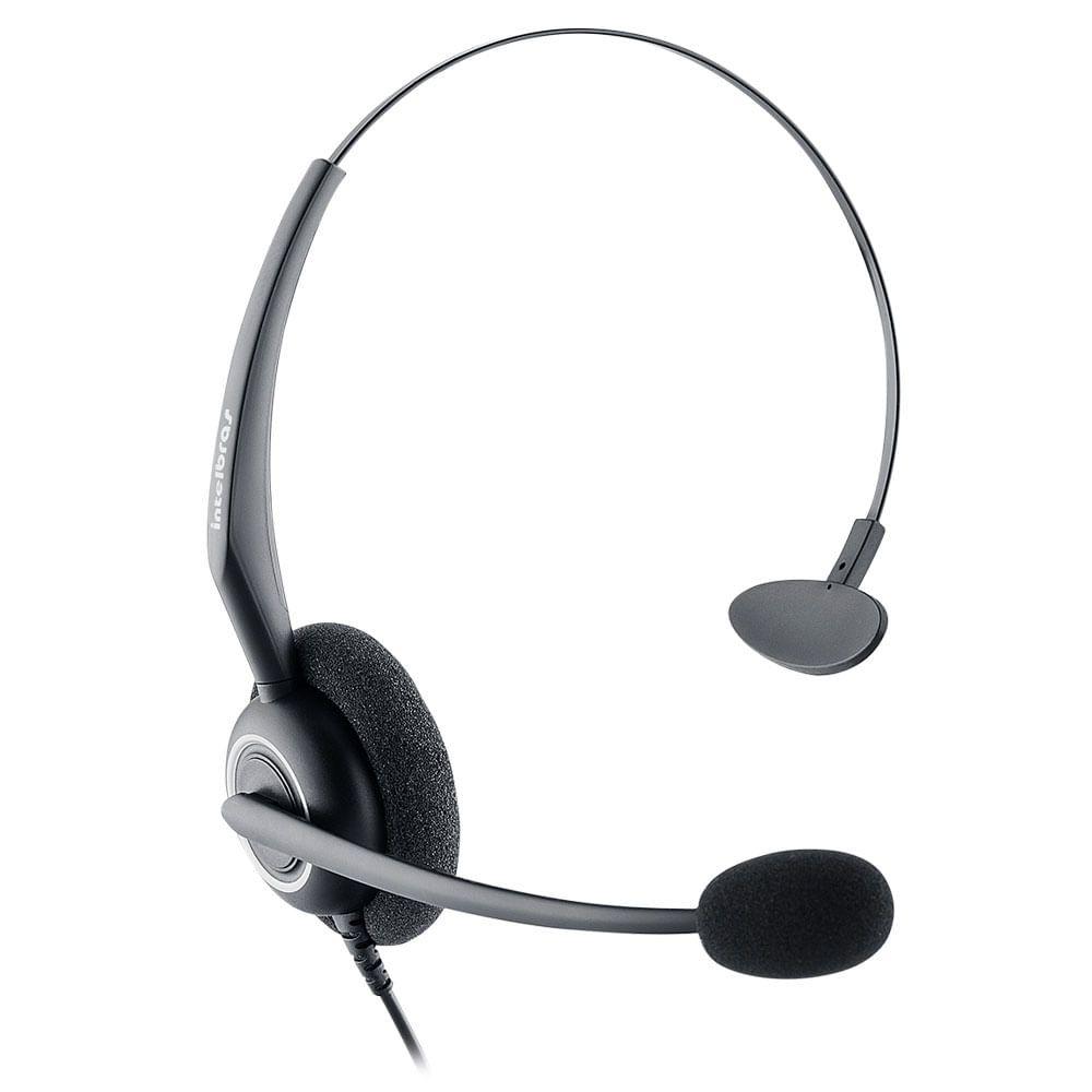 Headset Intelbras Para Telefone Chs 55 Rj9 4012145 Mono Preto