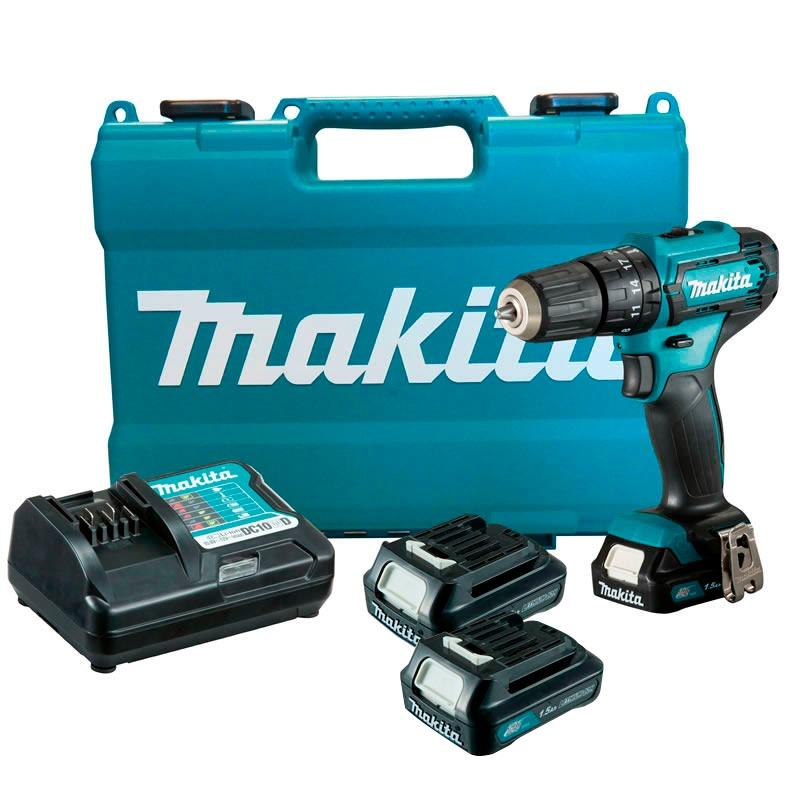 Parafusadeira Furadeira Impacto Makita HP333DWYE 12V 2 Baterias