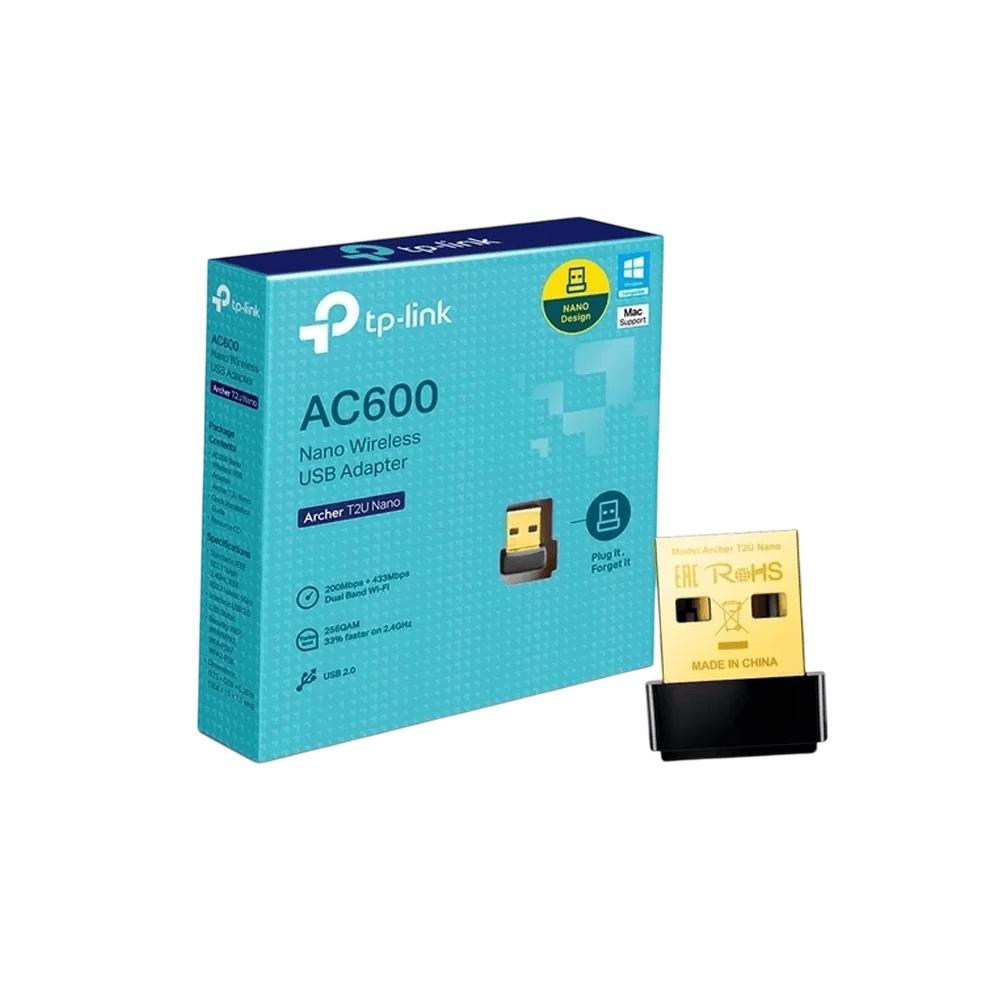 Adaptador TP-LINK USB Wireless ARCHER T2U Nano AC600