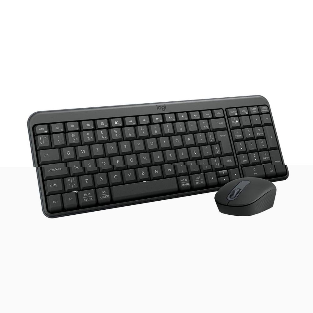 Combo Teclado e Mouse Sem Fio Logitech MK250 Conexão Exclusiva Por Bluetooth - Grafite