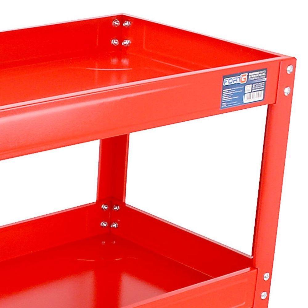 Carrinho Fechado para Ferramentas 700 X 350 X 750mm 3 Prateleiras sem Gavetas FORTGPRO-FG6001S