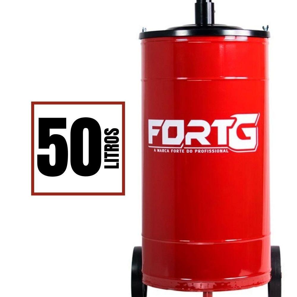 Coletor de Óleo com Carrinho Vermelho 50 Litros 4 X-854728