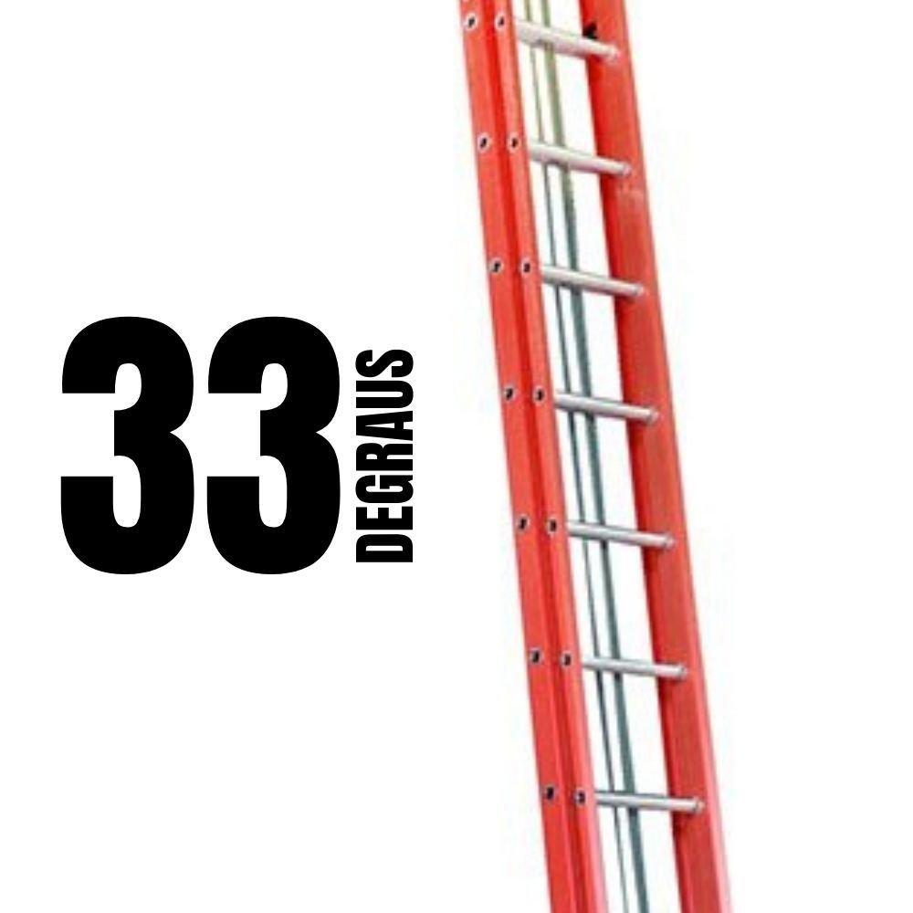 Escada Extensível Vazada em Fibra 33 Degraus 10,20m WBERTOLO-EAFV-33