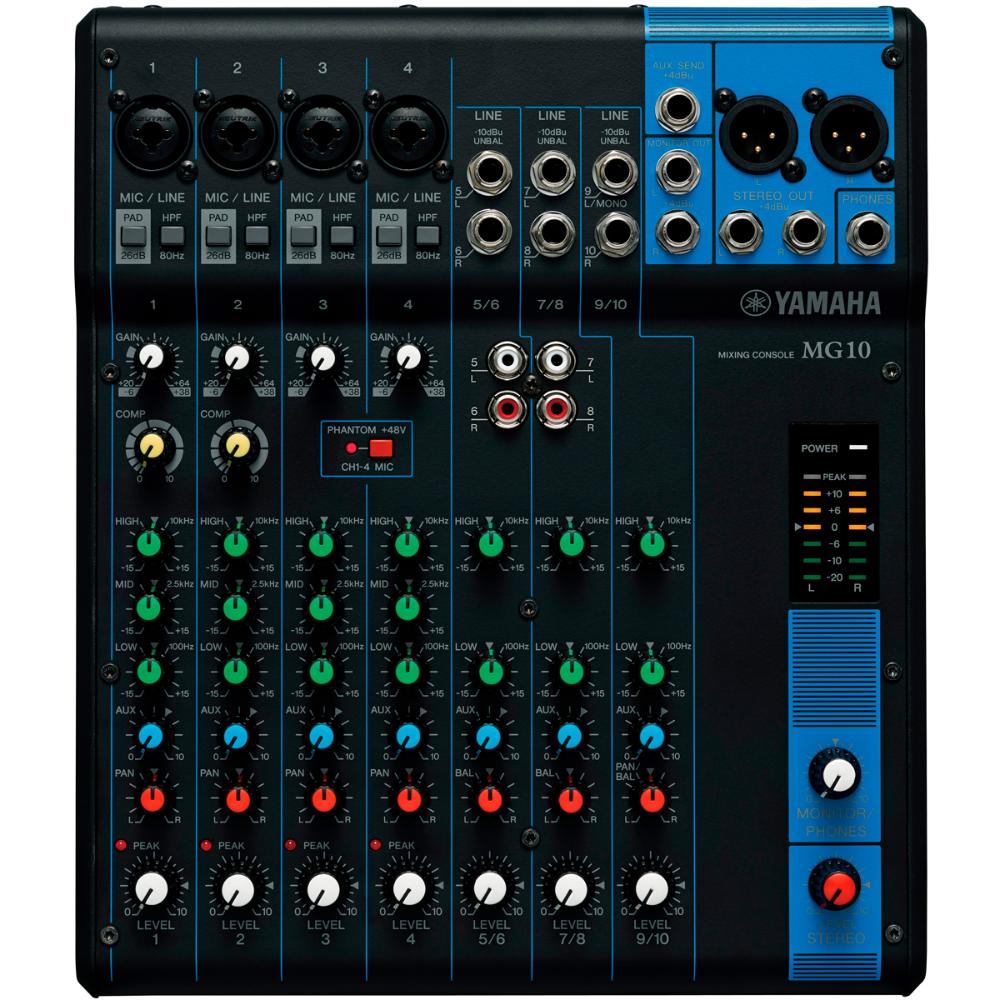 Mesa de Som Yamaha MG10 10 Canais 110 Volts