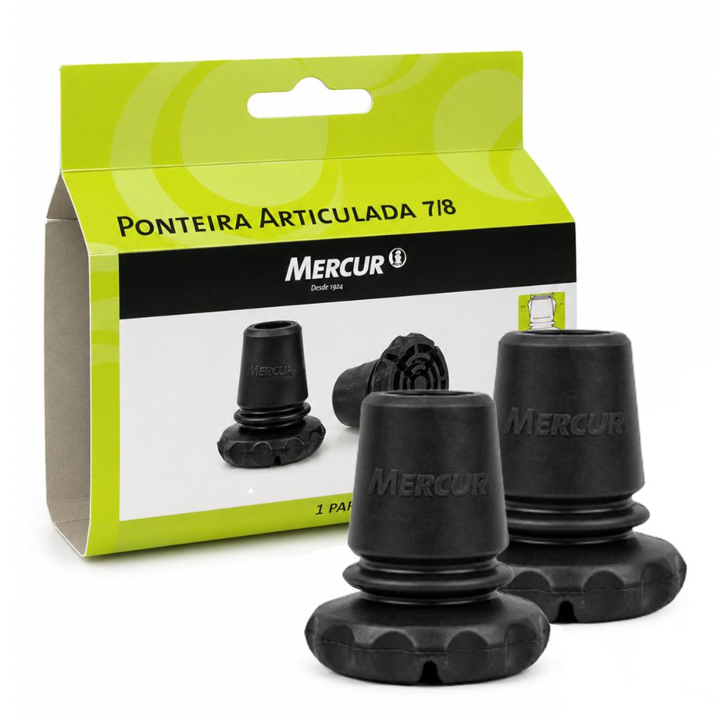 Ponteira Articulada para Muleta 7/8 Mercur Par Preto