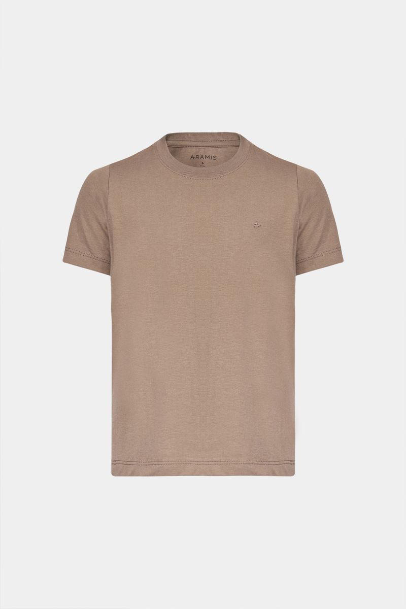 Camiseta Infantil Aramis Básica Marrom