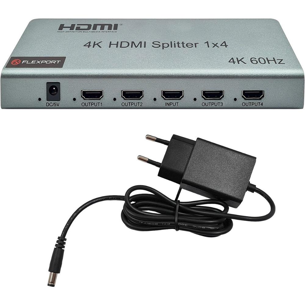 Flexport Splitter HDMI 1x4 HDMI v2.0 4K/2K HDCP2.2