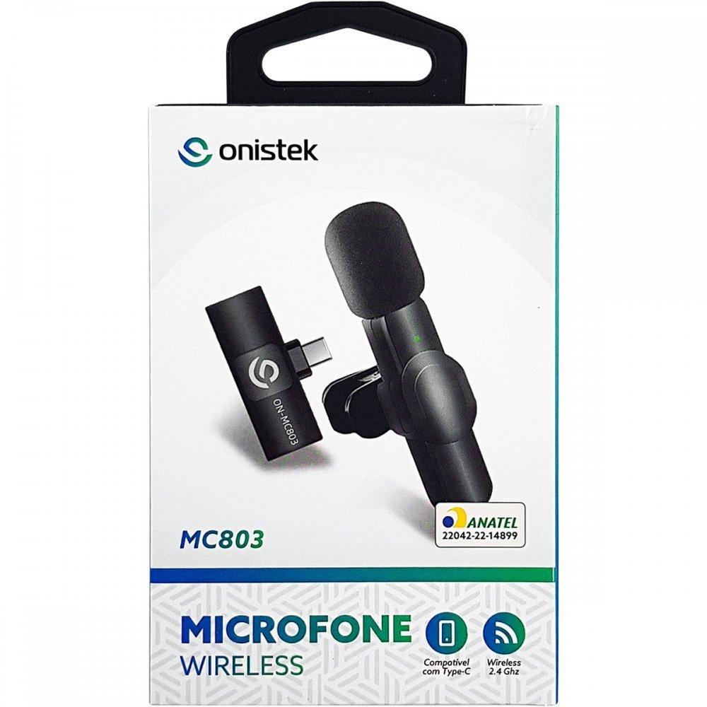 Onistek microfone de lapela wireless para USB-C
