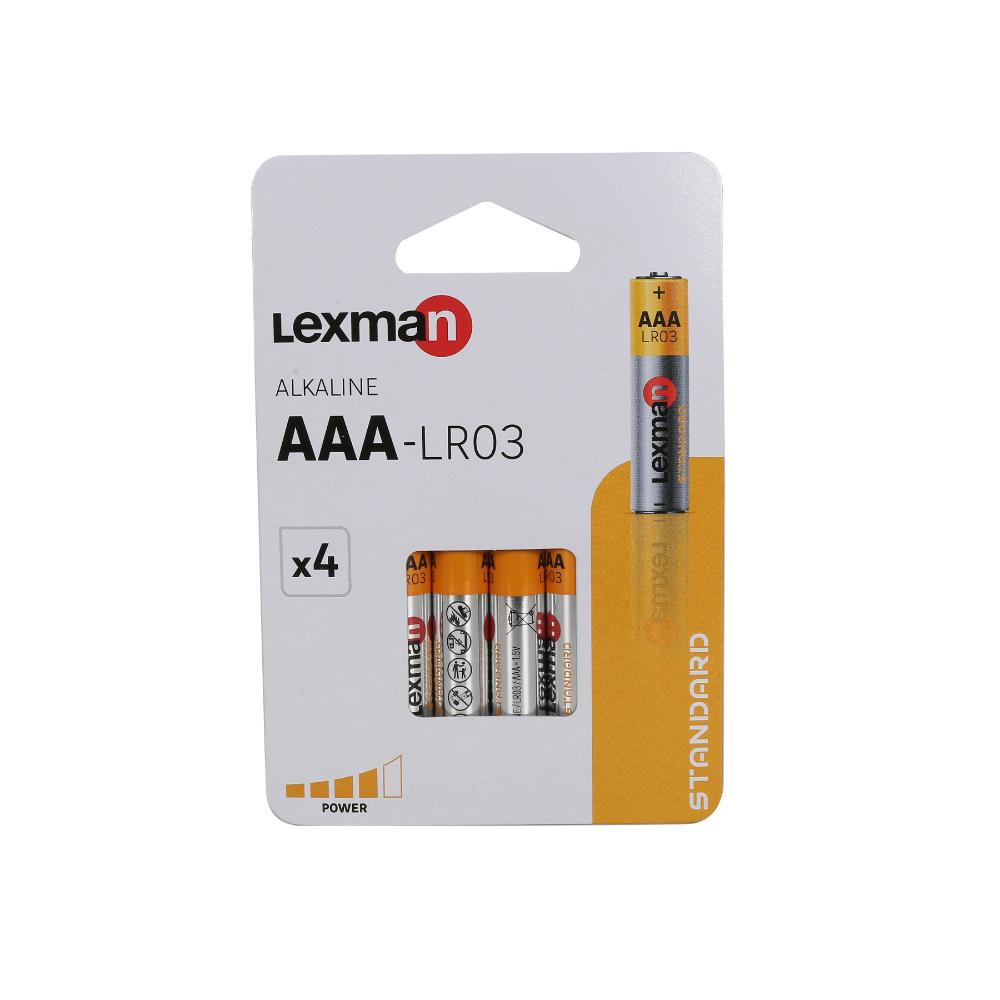 Pilha Alcalina AA Lexman Kits 4 unidades