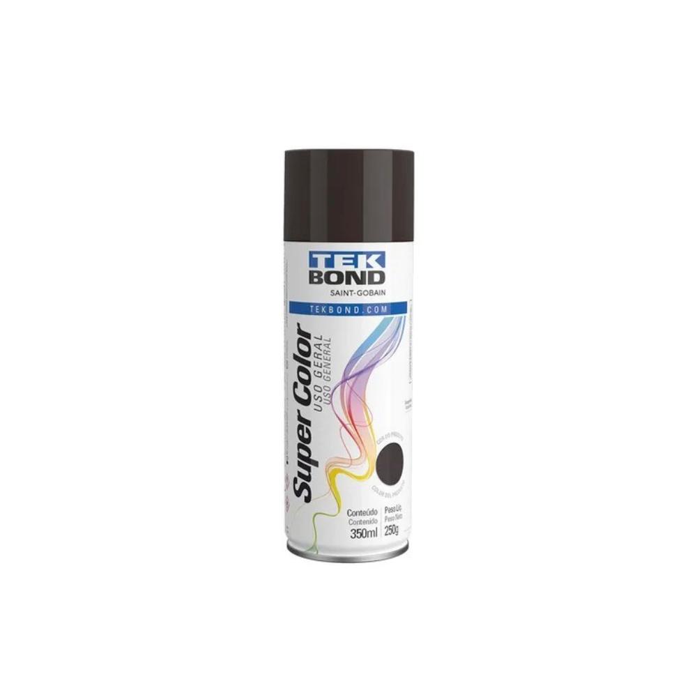 Tinta Spray Uso Geral Preto Brilhante 350ml 250g - Tekbond