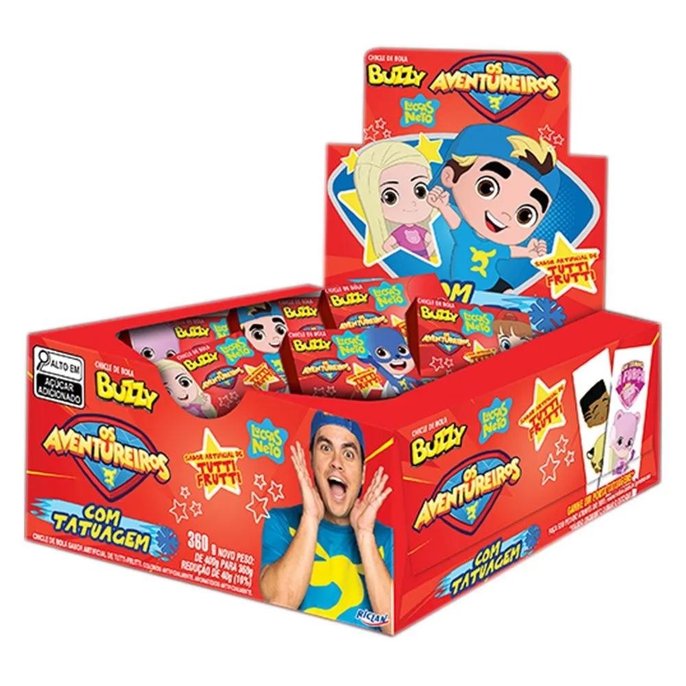 Chicle Buzzy Luccas Neto Tutti Frutti 360G - Riclan 