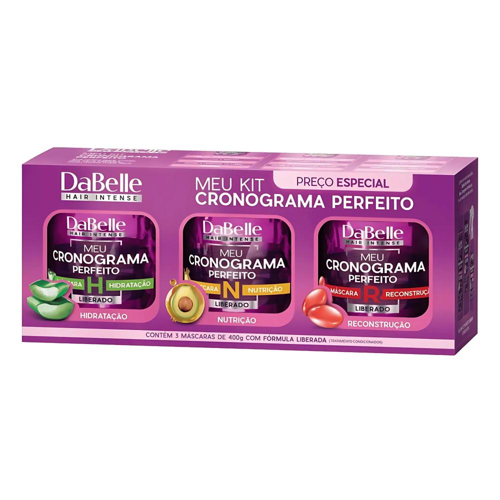 Kit 3 Máscaras - Meu Cronograma Perfeito DaBelle Hair 400g