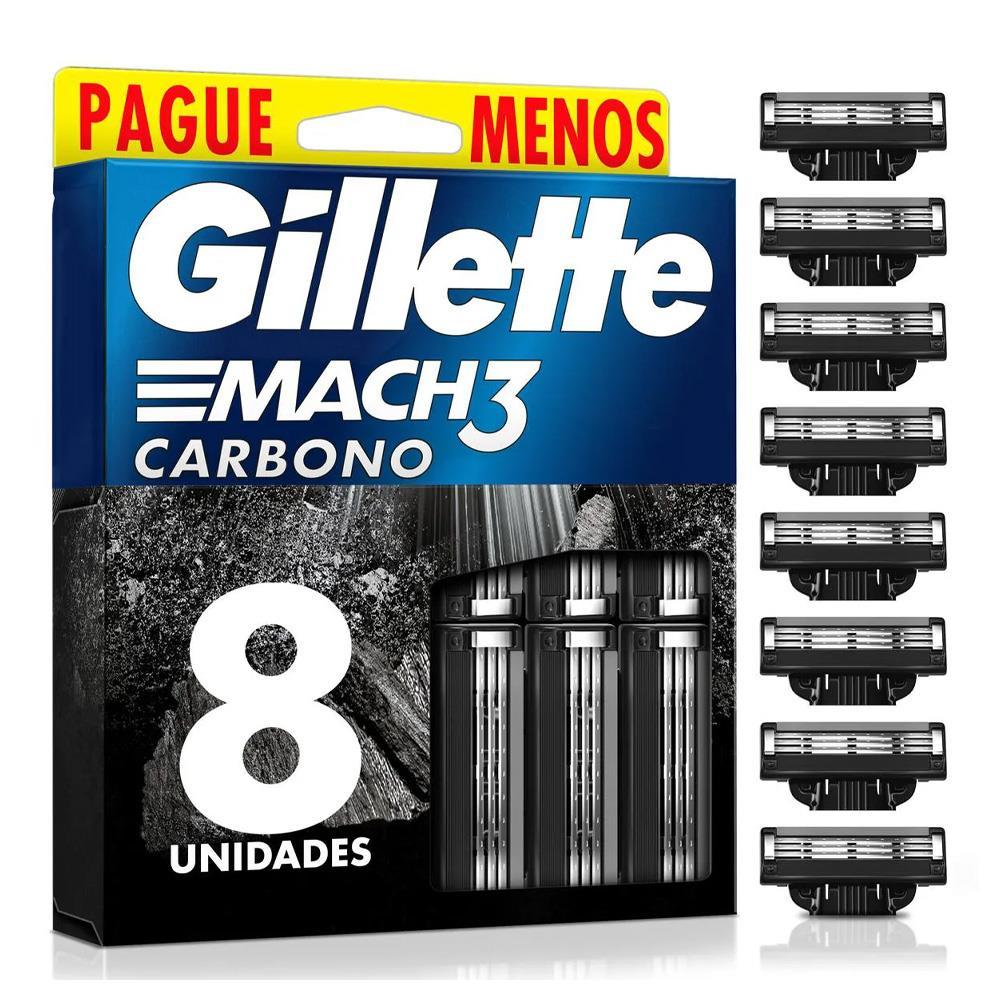 Carga Gillette Mach 3 Carbono 8un