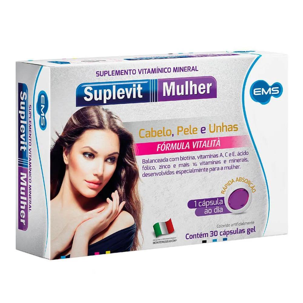 Suplemento Vitamínico Suplevit Mulher 30 Cápsulas Gel