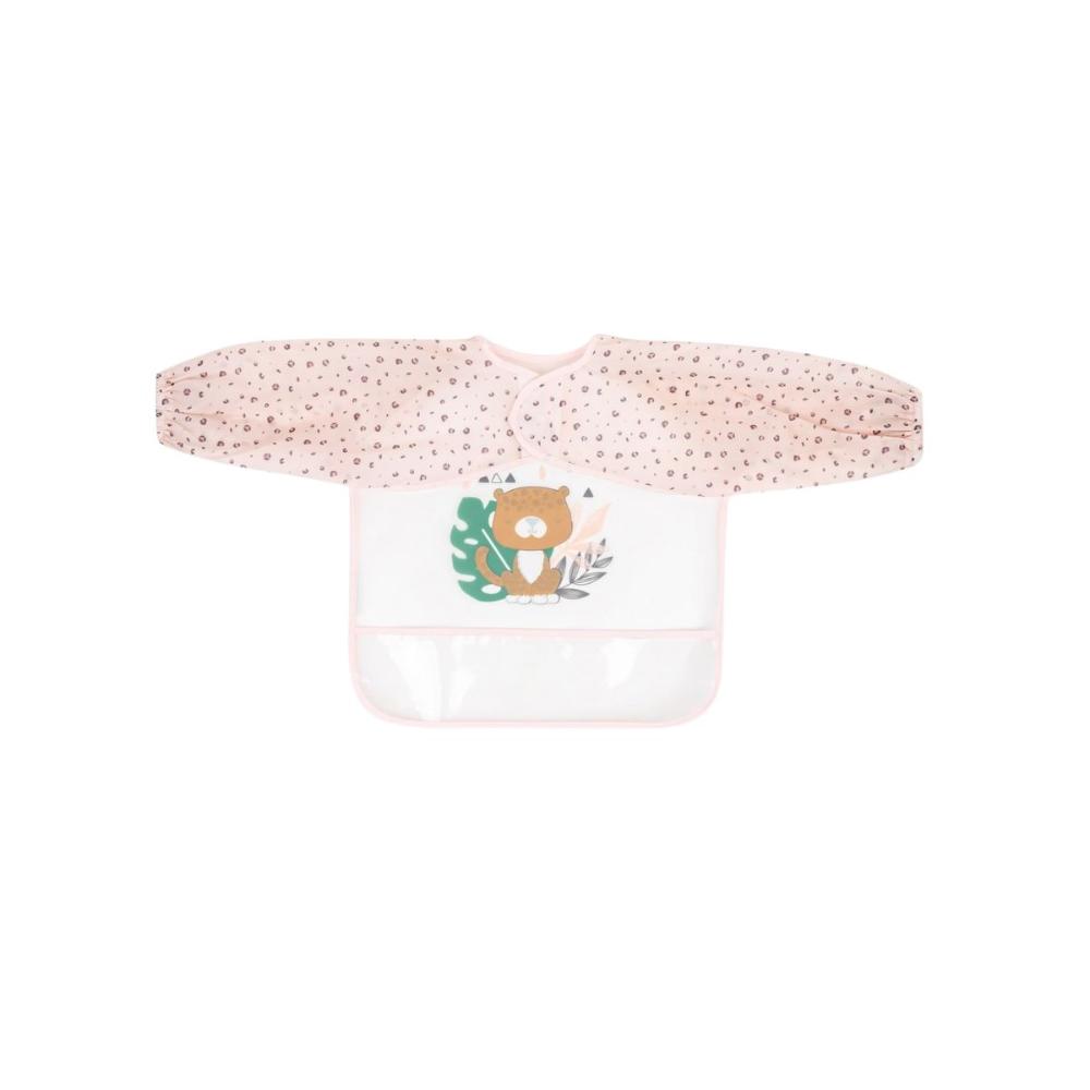 Babador Impermeável Com Mangas Savanna Pink