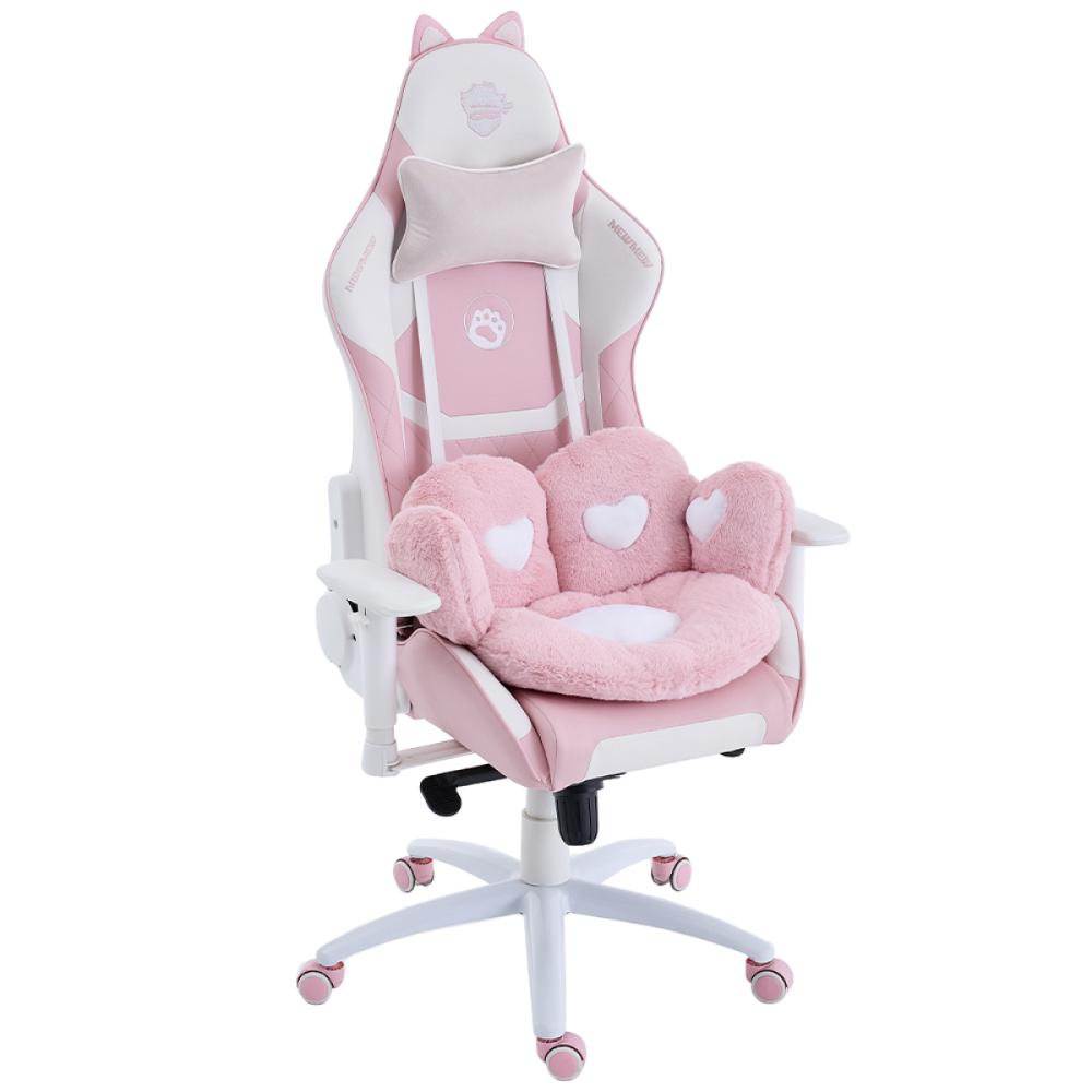 Cadeira Gamer Ninja MewMew Pro Edition, Reclinável, 2D, Rosa e Branco, GN-CH-MPR2DPWL