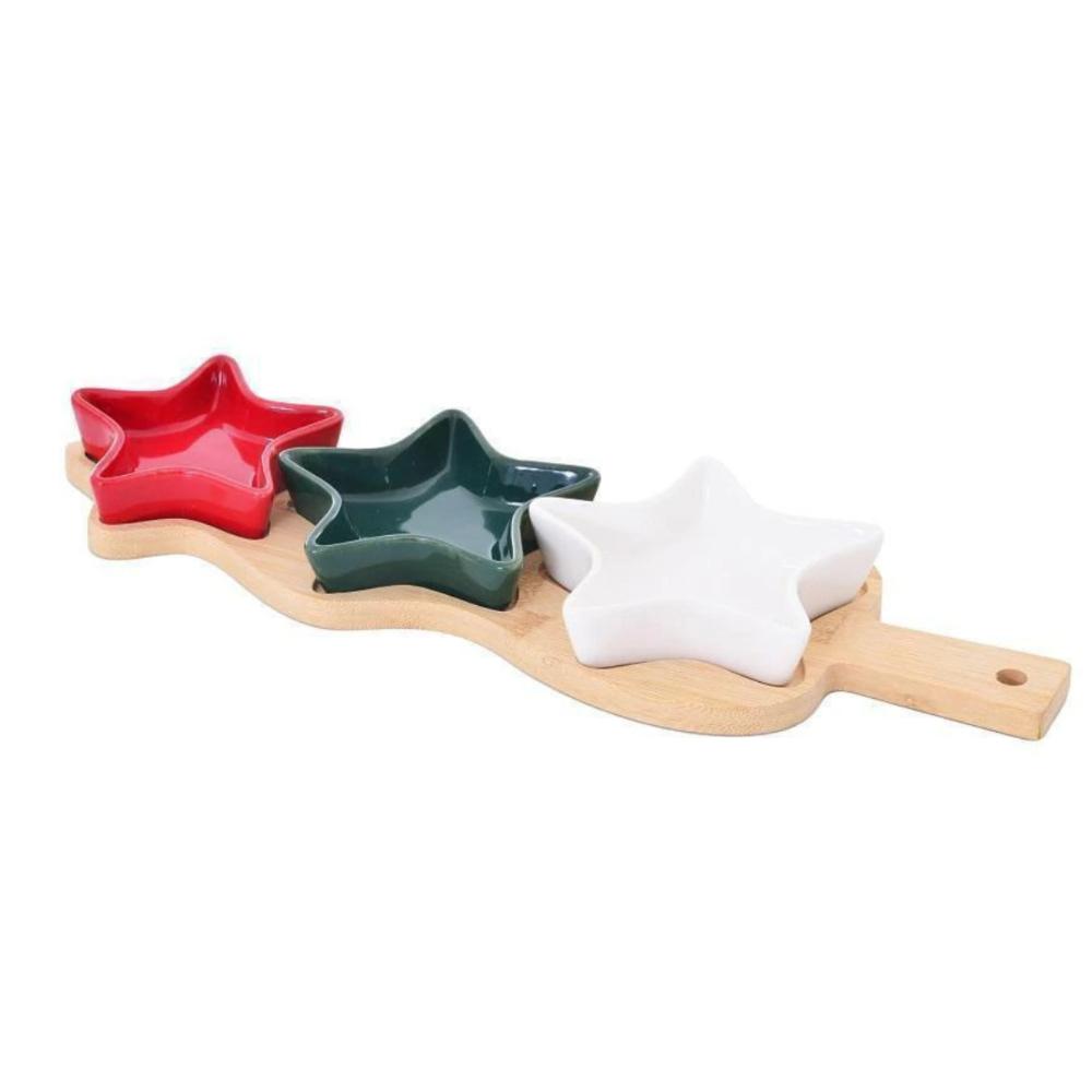 Petisqueira Árvore Bowl Bb 4Pcs 35x12cm Estrela de Natal