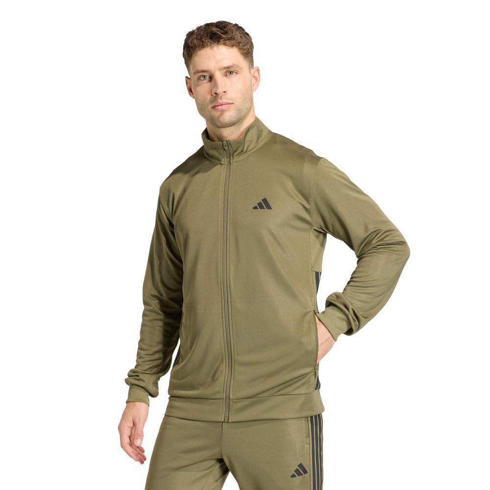 JAQUETA DE MALHA WORKOUT ESSENTIALS ALL-SET TRÊS LISTRAS