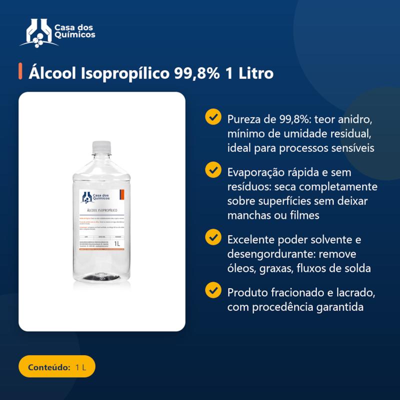 Álcool Isopropílico 99,8% 1 Litro