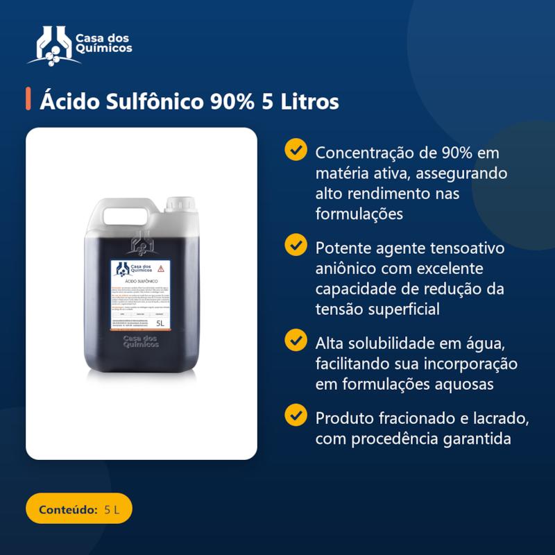 Ácido Sulfônico 90% 5 Litros