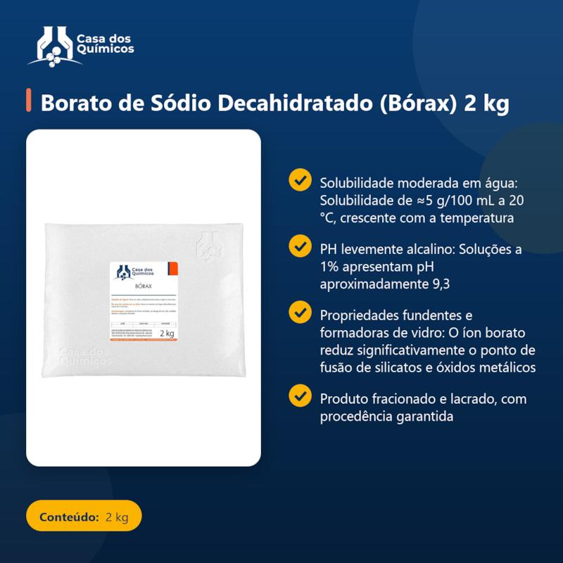 Borato de Sódio Decahidratado (Bórax) 2 kg