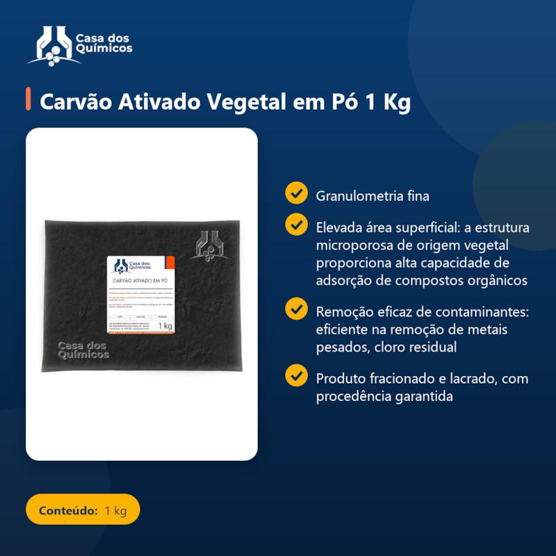 Carvão Ativado Vegetal em Pó 1 Kg