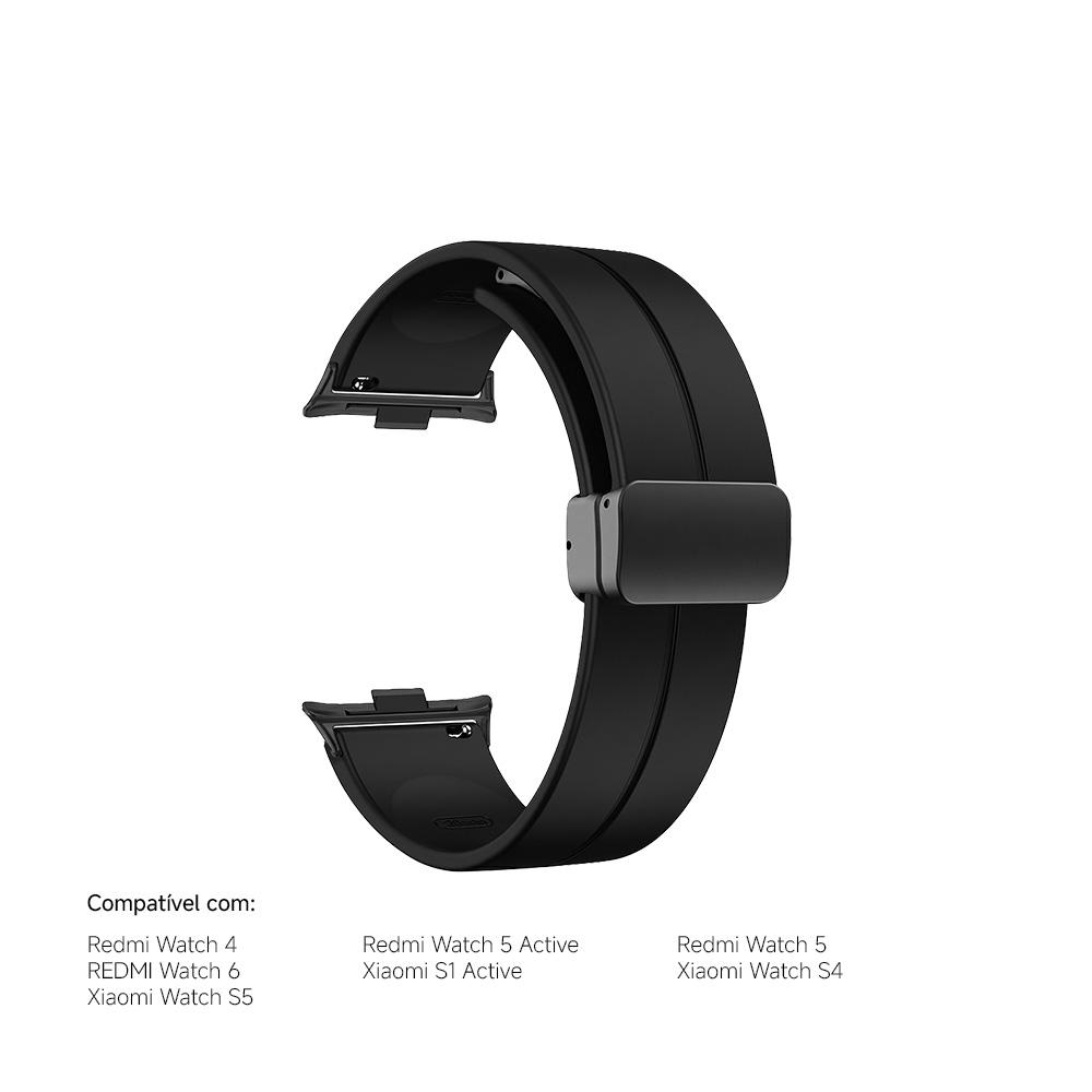 Pulseira Silicone 22mm Universal Magnética para Smartwatches