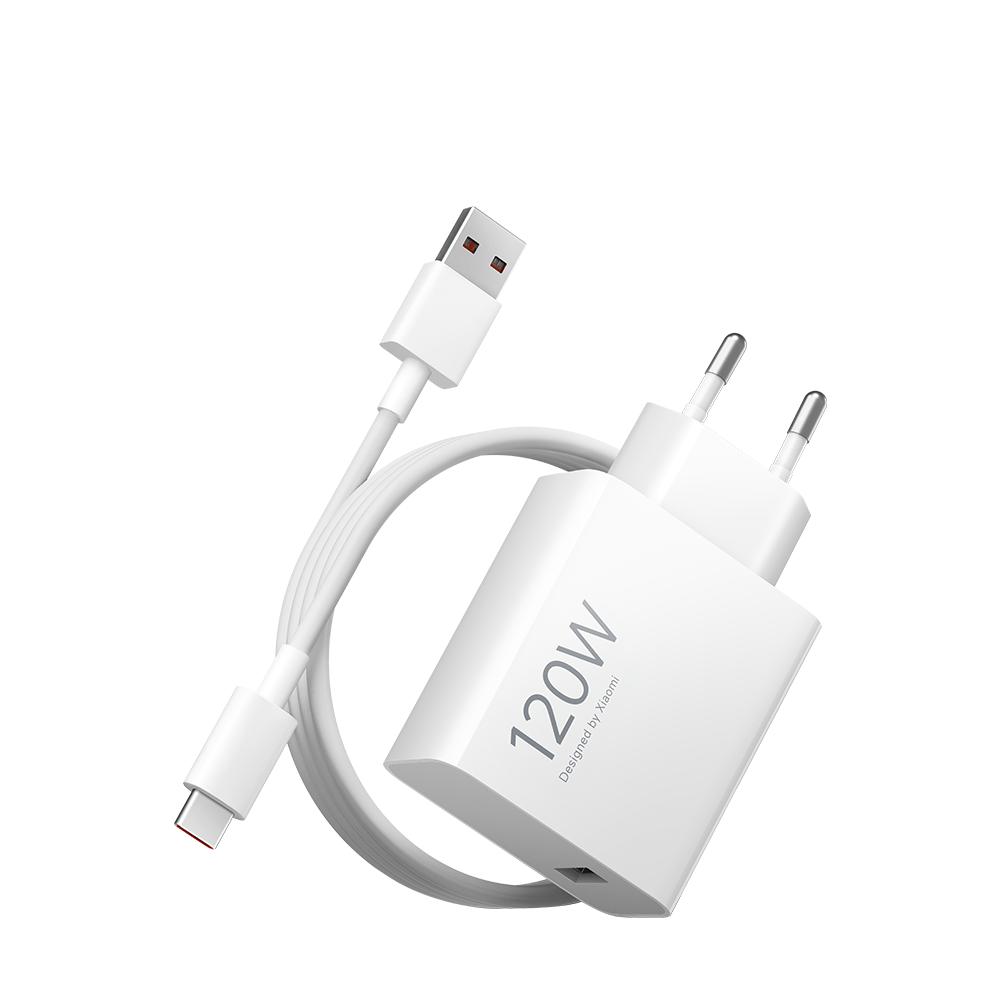 CARREGADOR XIAOMI HYPERCHARGE 120W+CABO USB A, ULTRARRAPIDO