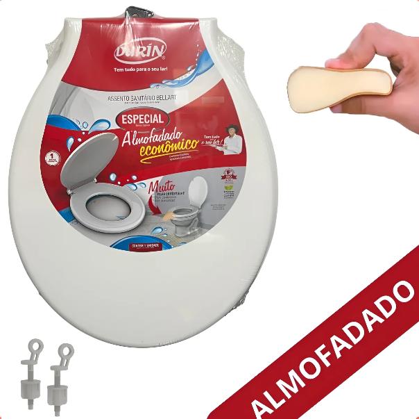 Assento Sanitário Almofadado Econômico Sem Emenda Branco