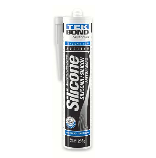 Adesivo Silicone Acético Preto 280G Tekbond
