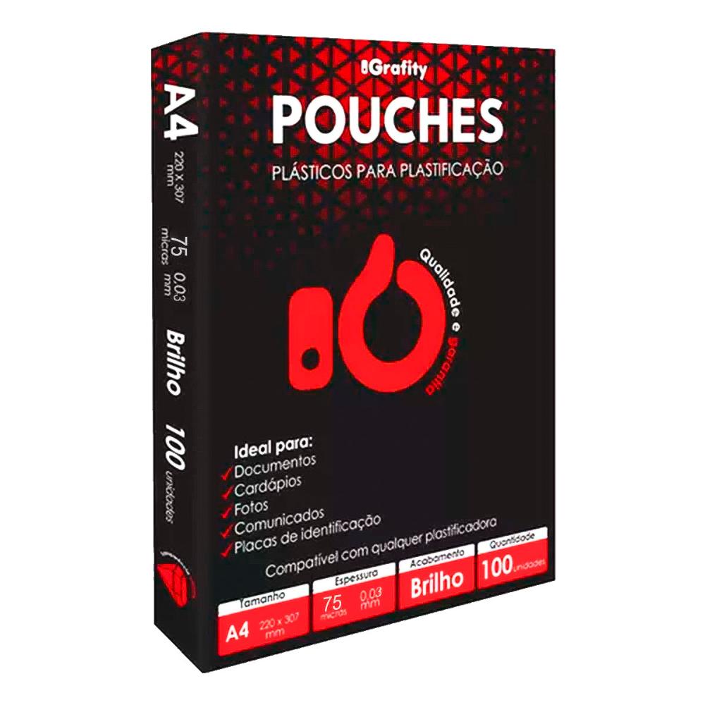 Plástico Plastificação Grafity 100 A4 (220x307mm) 0,03mm 75 Micras