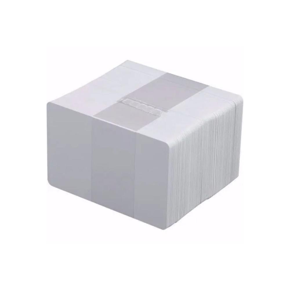 Cartão De Pvc Branco P/ Crachá 54 X 86mm Com Tarja 25 Unidade