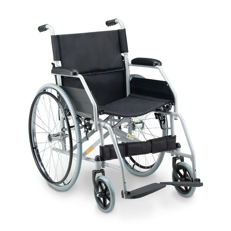 SRR | Cadeira De Rodas Dobrável Em Aço Encosto 44 Cm Suporta Até 100 Kg Pneu Maciço D100 Dellamed