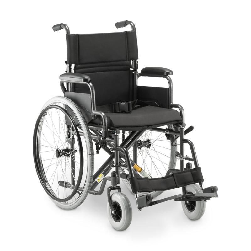 Cadeira De Rodas Em Aço Manual Dobrável Encosto Rebatível Assento D400 T44Cm Dellamed