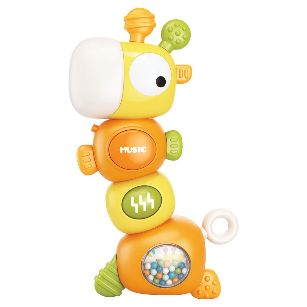 Brinquedo Interativo Musical Girafa Infantil Pimpolho - Laranja