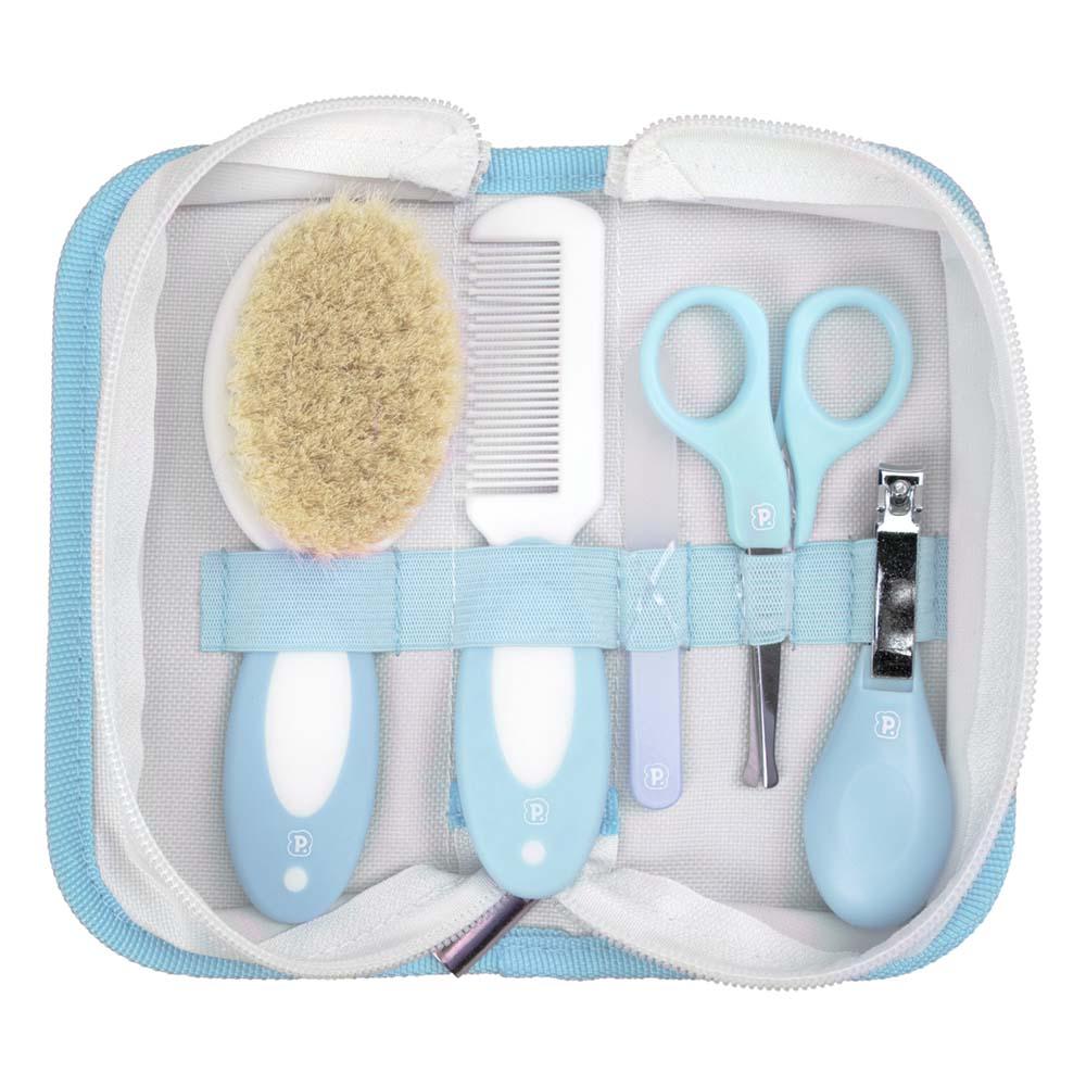 Kit Higiene Cerdas Naturais C 5 Peças Infantil Pimpolho - AZUL