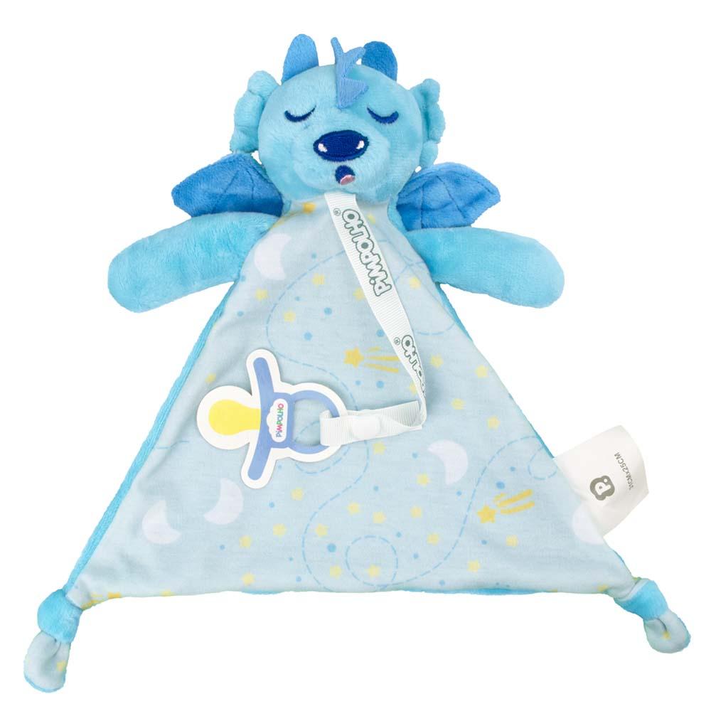 Naninha Com Prendedor De Chupeta Tamanho Único Masculino Pimpolho - Azul/Dragao