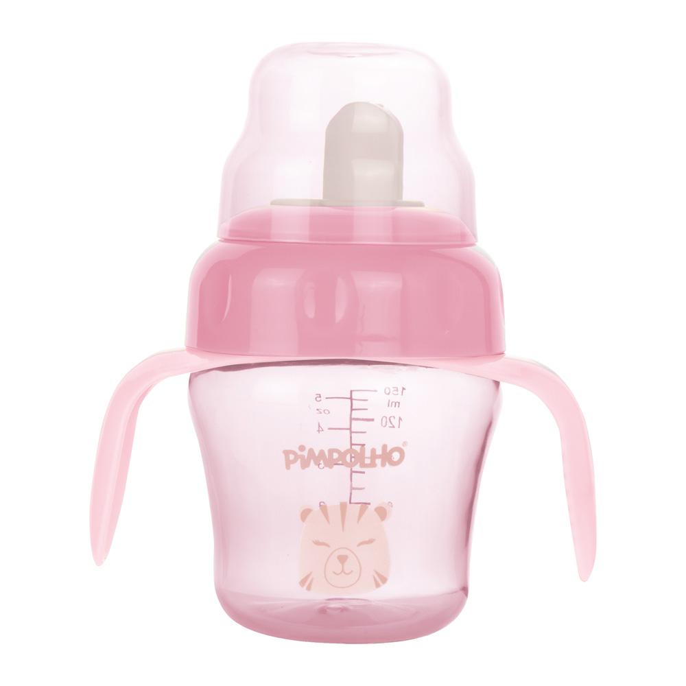 Copo De Treinamento Com Alça E Bico Flexível 150ml Tigresa Feminino Pimpolho - Rosa