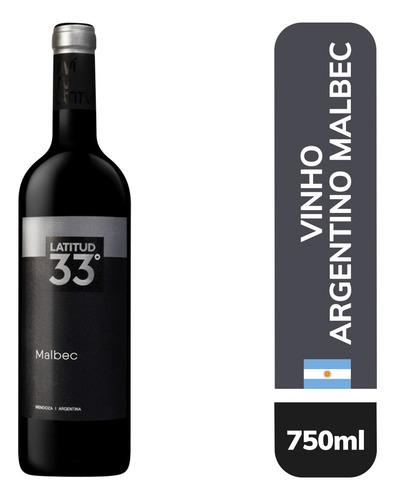 Vinho Tinto Argentino Latitud 33 Malbec Mendoza