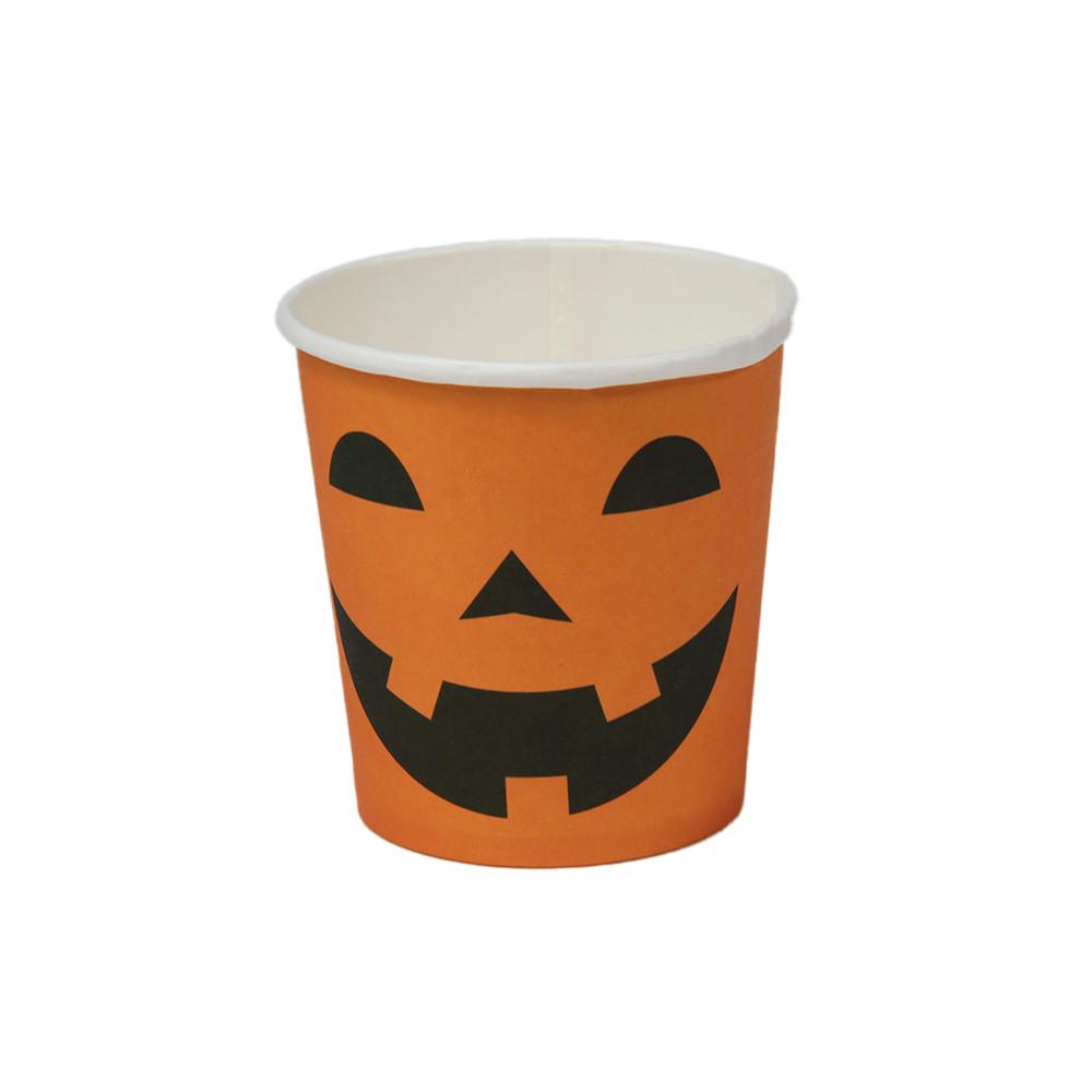 Copo Descartável Halloween Abóbora 210ml Com 20 Unidades