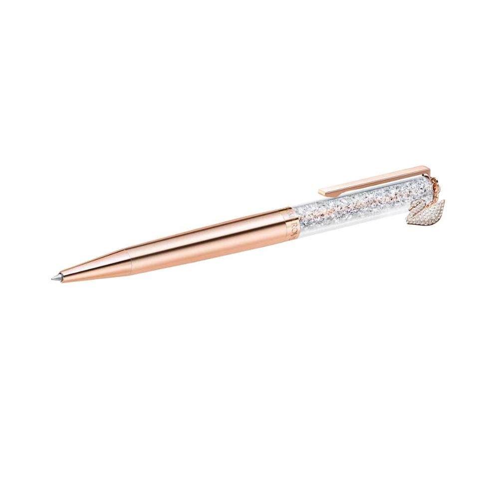 Esferográfica Swarovski Crystalline, Cisne, Tom ouro rosa,