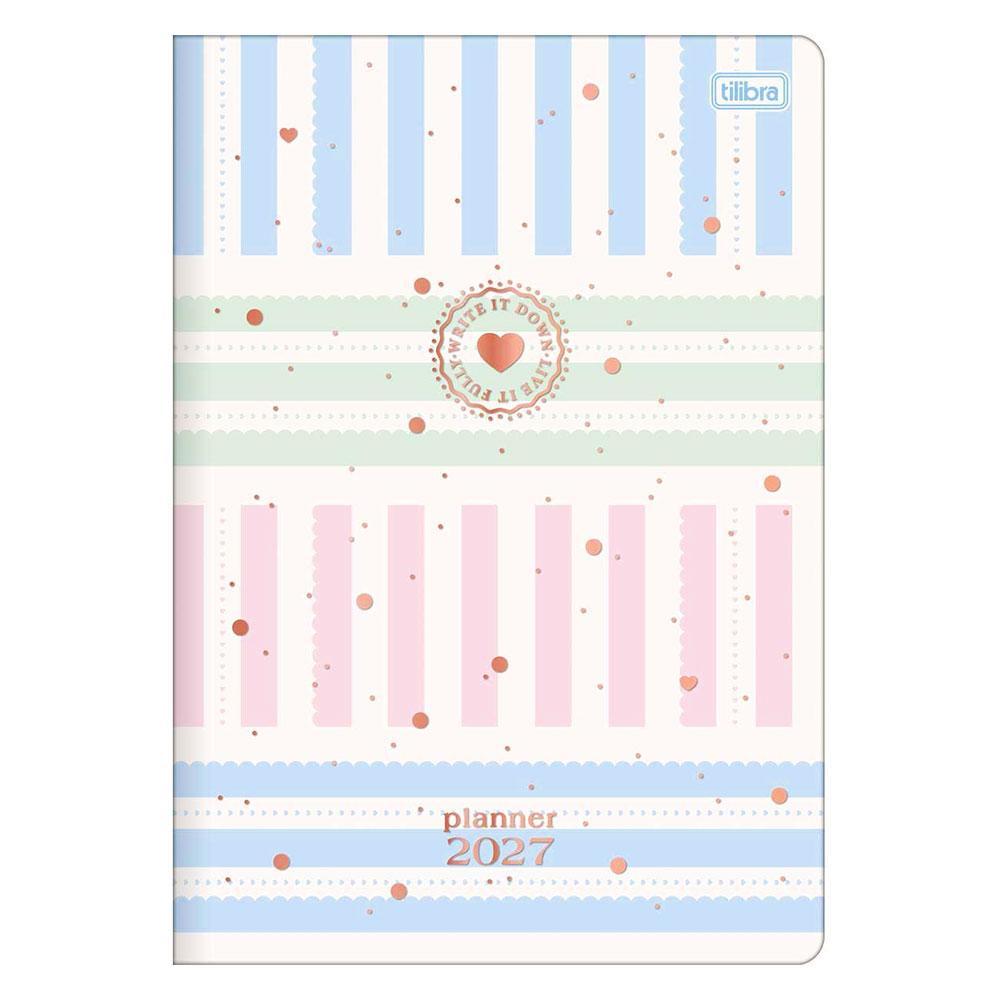 Agenda Planner Soho 2027 Grampeado 20 Folhas Faixas - Tilibra