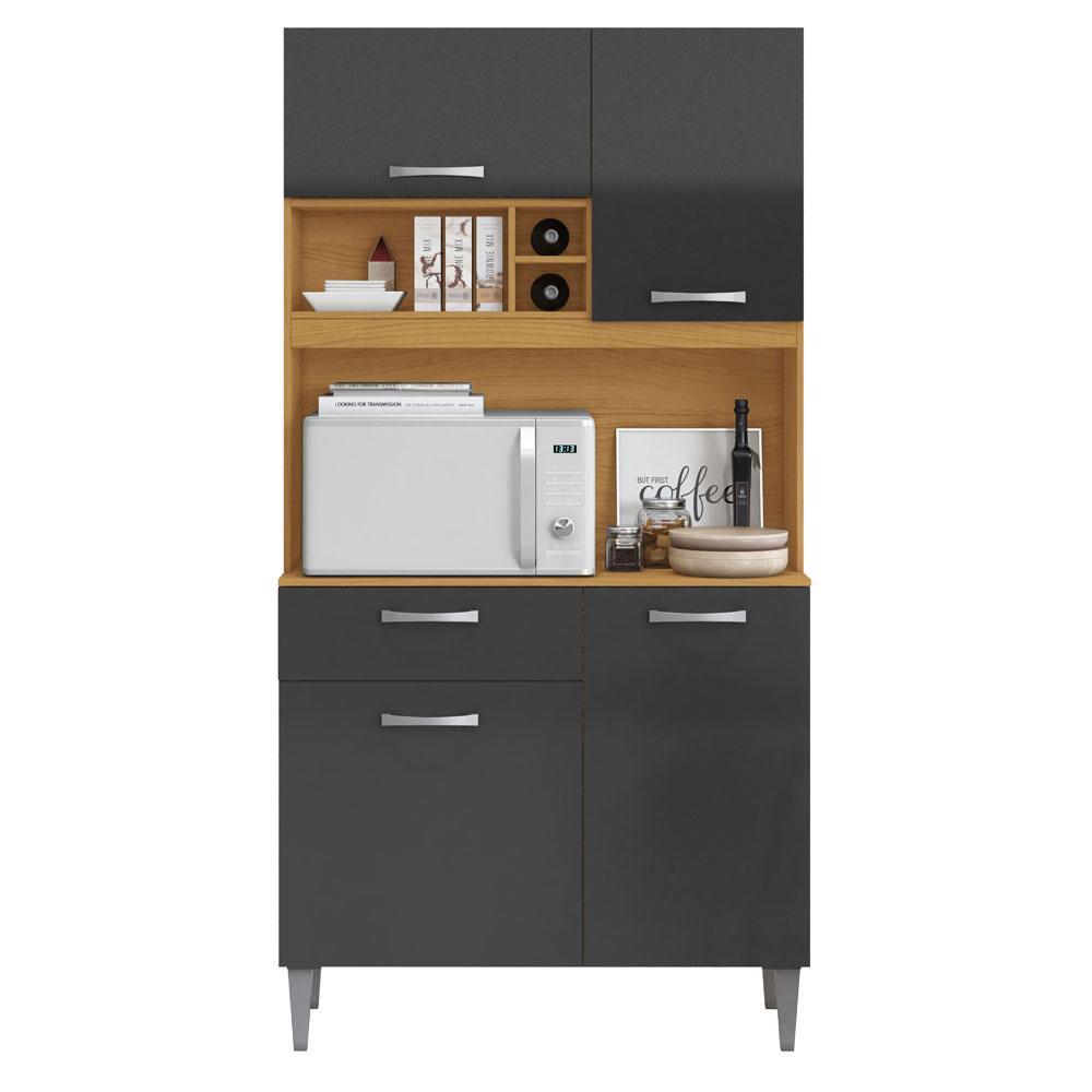 Armário de Cozinha Compacta Aramóveis Malva 4 Portas 1 Gaveta
