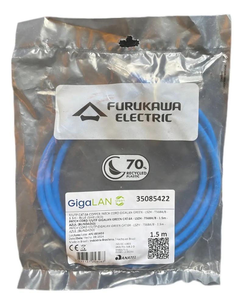 PATCH CORD GIGALAN CAT.6A LSZH 1,5M AZ (35085422)